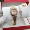 GIRL'S DUBBLE DIAMOND STONE ROLEX DATE JUST WATCH