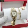 GIRL'S DUBBLE DIAMOND STONE ROLEX DATE JUST WATCH